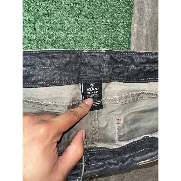 VTG Outdoor Kuhl Canvas Olive green Pants Mens Size 36x32 - Picture 6 of 12